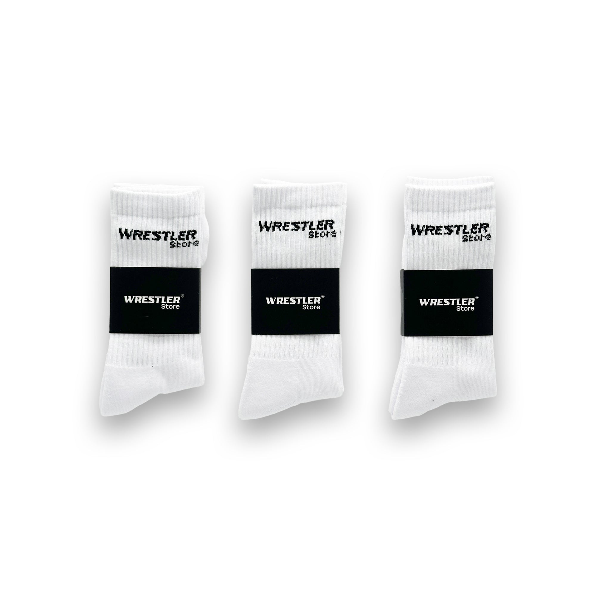 WrestlerStore Socken Weiß mit Verpackung